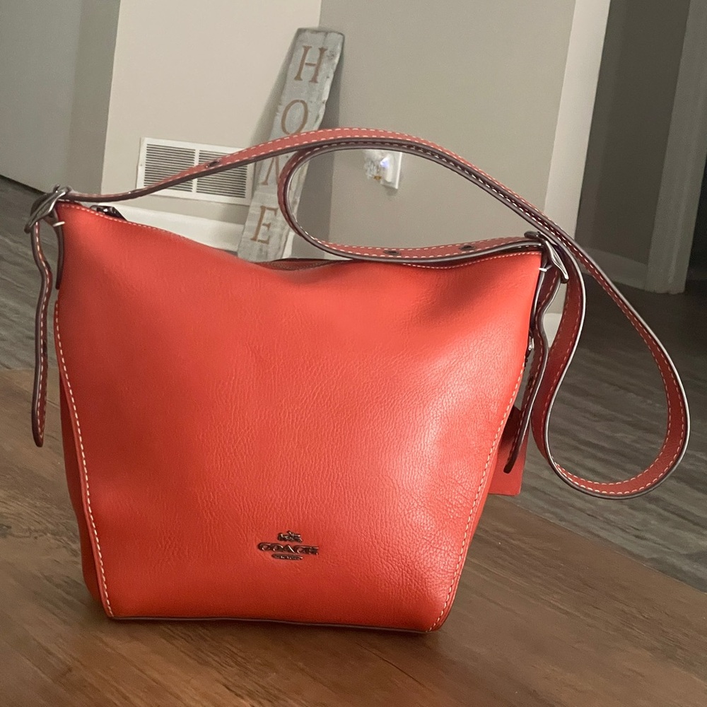 🎉SOLD ON ANOTHER PLATFORM🎉Coach Small Dufflette Crossbody Bag in Burnt Orange